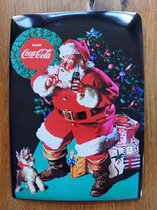 Enjoy Coca Cola - Kerstman - Santa Clause - Metal card - Bord - Wandbord - 20x15 cm