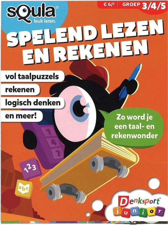 Foto: Denksport squla spelend lezen en rekenen groep 3 4 5 puzzelblok