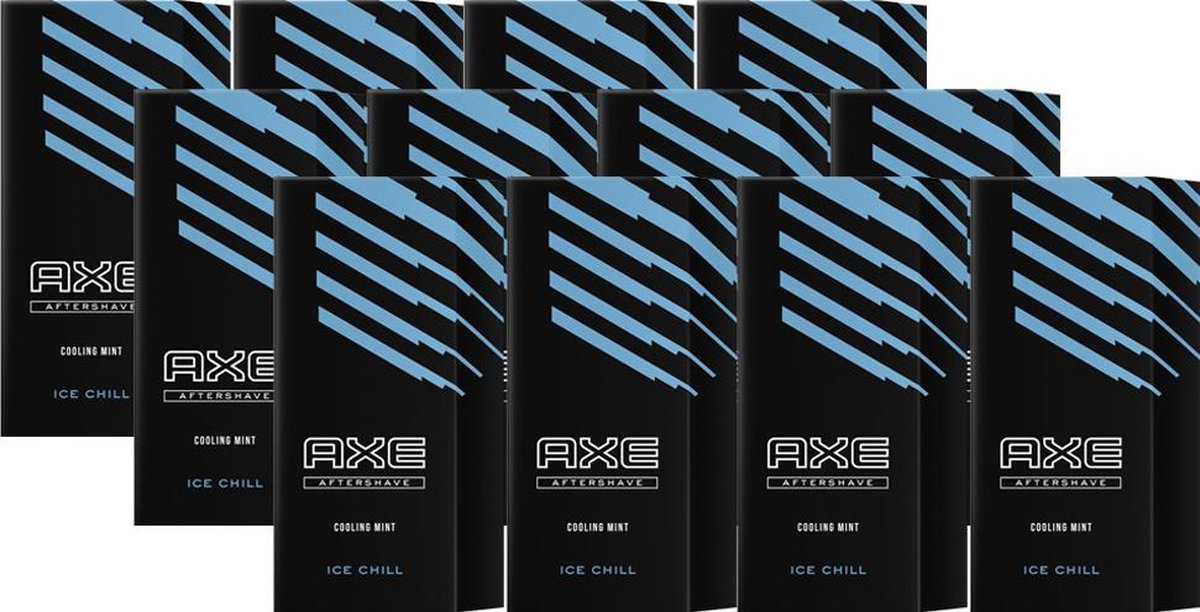 Bol.com Axe Aftershave Ice Chill 12 x 100ml - Voordeelverpakking aanbieding