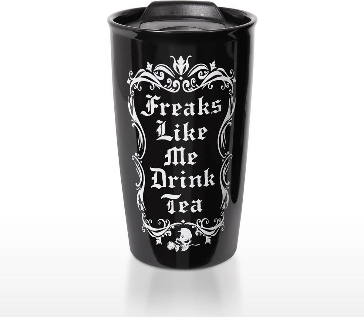 Alchemy Reisbeker Freaks Like Me Drink Tea Zwart