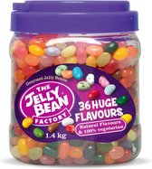 The Jelly Bean Factory Snoeppot à 1,4 kg Snoep - 36 Huge Flavours jelly beans - Cadeau