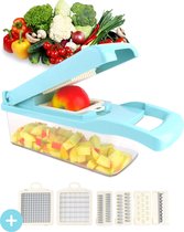 Multifunctionele Groentesnijder - Mandoline - Keukensnijder - Inclusief 8 Opzetstukken - Uiensnijder - Vaatwasserbestendig - Frietsnijder- LuckySense