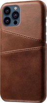 Casecentive Leren Wallet Back case - hoesje - cover - iPhone 13 Pro - bruin