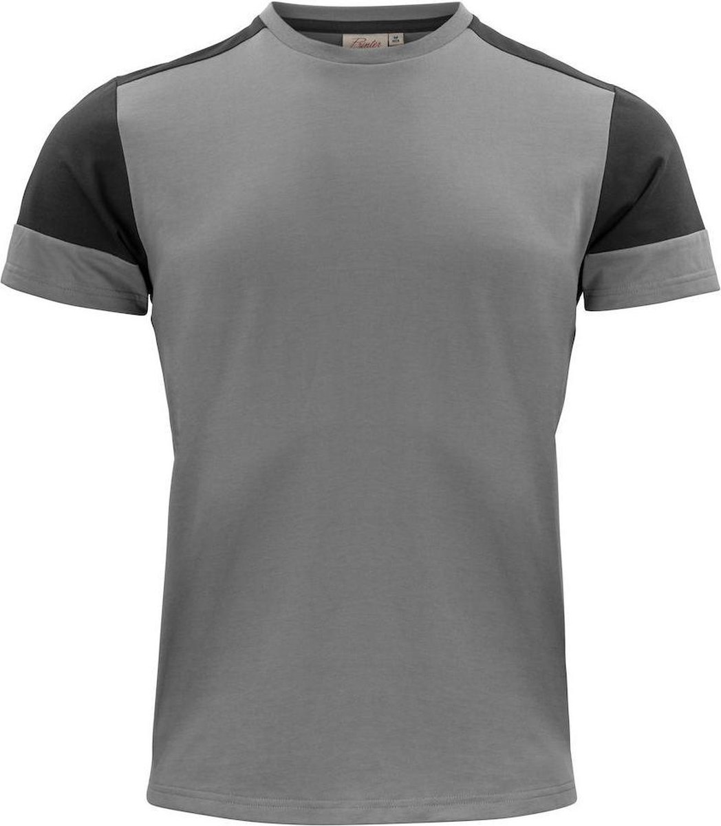 Printer Prime T-Shirt Heren Staalgrijs/Zwart - Maat L