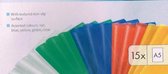 schriftomslagen  diverse kleuren 45 stuks A5 plastic