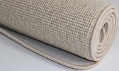 Wollen vloerkleed Babette licht beige 90x180