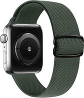 By Qubix Solo Loop Nylon bandje - Groen - Geschikt voor Apple Watch 42mm - 44mm - 45mm - Ultra - 49mm - Compatible Apple watch bandje - smartwatch
