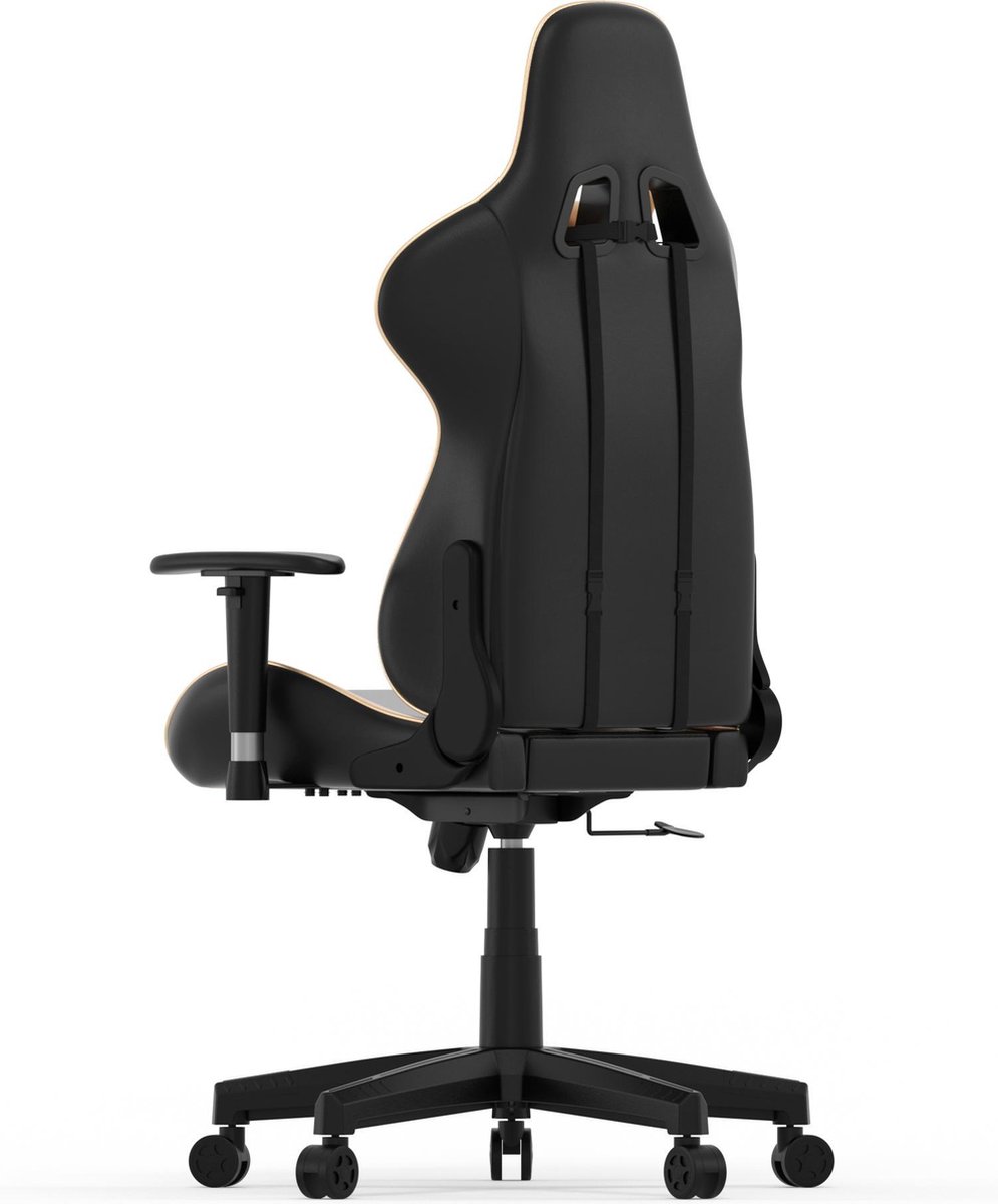 Gamestoel GoldGamer Deluxe Racingstoel Zwart Goud - afbeelding 2