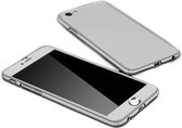 iPhone 12 Pro Max Full Body Hoesje - 2-delig Hoesje - Hard Kunststof - Back Cover - Apple iPhone 12 Pro Max - Zilver