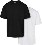 Urban Classics Heren Tshirt -XL- Organic Tall Zwart/Wit