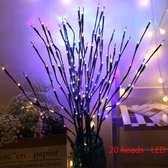 Decoratie takken met led licht - Kleurrijk licht - Takken met verlichting - kerstverlichting - herfst verlichting - kerstversiering - 20 ledlampjes - voor Home Decoratie（2 stucks)