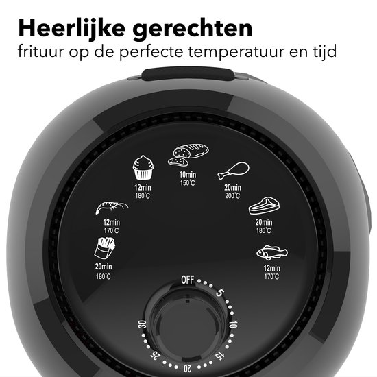 Daewoo DHFRYER Airfryer - Heteluchtfriteuse - 1000 Watt - Compact - 2.4 Liter - Timer