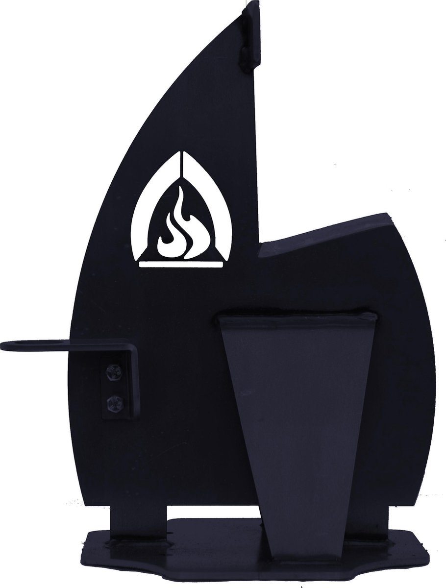 Magma Houtklover zwart incl. hamer en hamerhouder | Houtsplitter | Geen bijl nodig | Houtklover voor aanmaakhout | Zwart | metaal