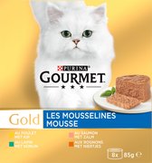 Gourmet Gold Mousse - kattenvoer natvoer - Kip, Zalm, Niertjes & Konijn - 48 x 85 g