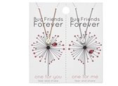 Akyol® Vriendschapsketting - Bug friends forever - lieveheersbeestje vriendschaps ketting - ketting voor twee - vriendinnen ketting - Lieveheersbeestje ketting - Goudkleur en zilve