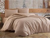 Double Duvet Cover Set ( Bed sheet + Pillowcase ) Milky Brown