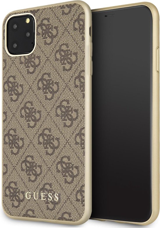 zuurstof Voorzichtig Monarchie iPhone 11 Pro Max Backcase hoesje - Guess - Effen Bruin - Kunstleer |  bol.com