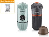 Wacaco Nanopresso Elements Dolce Gusto set - Arctic Blue - Voordeelset - GRATIS Kyboka® Koffie-etui - Portable espresso maker - Cup adapter - S-Hard case - Lichtblauw - Cadeau voor hem en haa