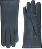 Leren handschoenen dames met wolmix voering model Dover Color: Dress blue, Size: 8