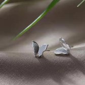 Gading® zilveren Oorknoppjes - meisjes dames Oorknoppen met vlinder-  7mm-6mm-Zilver 925
