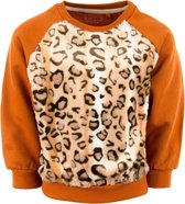 Stones and bones Stones & Bones Meisjes Sweater Odessa Leopard Fur Camel