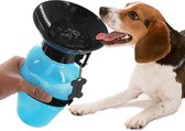 Honden drinkbeker | Honden bidon | Honden drinkfles 500 ml | Doggybottle | Fles met Drinkbak | Roze