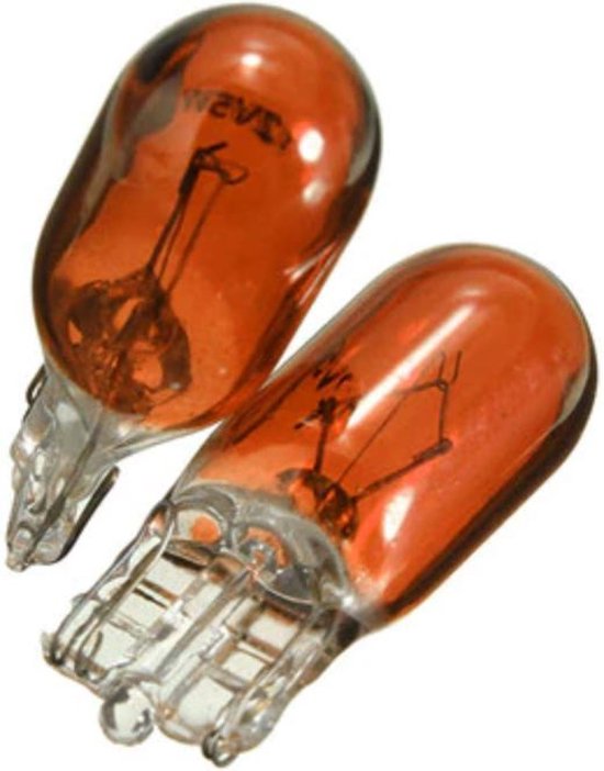 W5W T10 halogeen - Oranje - Amber - Voertuigverlichting - Steeklampje - 12  Volt - 5... | bol.com