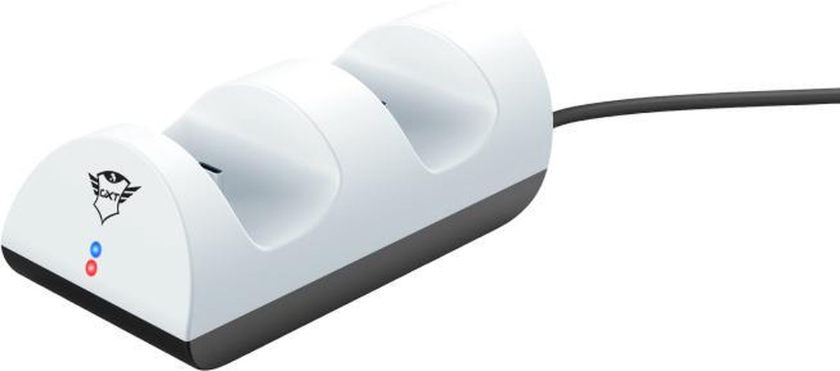 Trust GXT254 Duo Charge - Dockingstation voor twee PS5 controllers - Wit