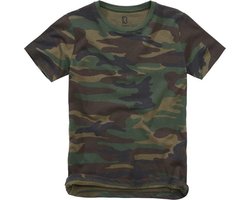 Brandit Kids Unisex T-shirt - woodland - 122/128