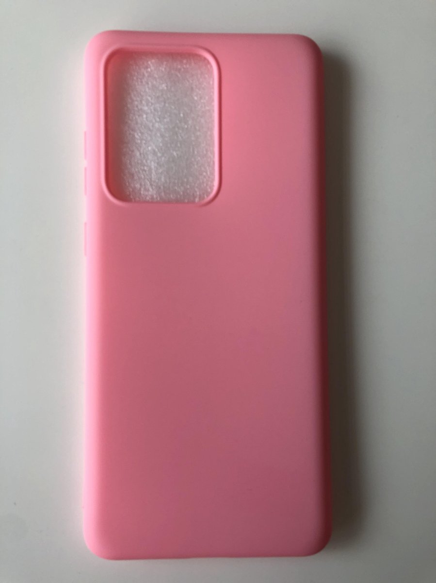 Siliconen back cover case - Geschikt voor Samsung Galaxy S20 Ultra - TPU hoesje Roze