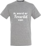 Foxwild Dames t-shirt | Peter Gillis | Massa is kassa | Hatseflatse | Grijs