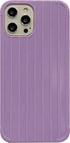 iPhone 12 Pro hoesje - Backcover - Patroon - TPU - Paars