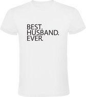 BEST HUSBAND EVER | Heren T-shirt | Wit | Tekst | Altijd | Liefste | Getrouwd | Huwelijk | Echtgenote | Echtgenoot | Man | Vaderdag | Papa | Opa | Vrijgezellenfeest | Abraham | Gra