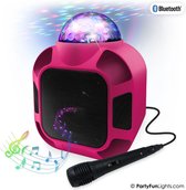 PartyFunLights - Bluetooth Karaoke Set - party speaker - inclusief microfoon - lichteffecten - met draagtas