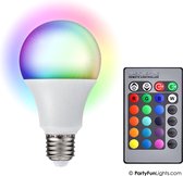 PartyFunLights - LED Sfeer Lamp RGB - 16 kleuren - met afstandsbediening - E27 fitting