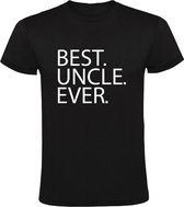 BEST UNCLE EVER | Heren T-shirt | Zwart | Tekst | Beste | Liefste | Altijd | Oom | Familie | Grappig | Cadeau