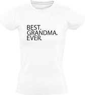 BEST GRANDMA EVER | Dames T-shirt | Wit | Tekst | Altijd | Liefste | Grootouders | Moederdag | Mama | Oma | Vrouwendag | Sarah | Familie | Grappig | Cadeau