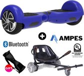 Denver HBO-6620 Hoverboard met hoverkart | Denver | Bluetooth Speaker | Oxboard | LED verlichting | Blauw  + Hoverkart Zwart