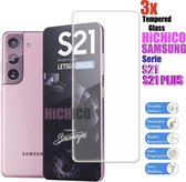 Samsung Galaxy S21 Screenprotector Glas 3PCS, Tempered Glass, Beschermglas, Samsung Galaxy S21 Screenprotector Glas, Samsung S21 Screen Protector - Screenprotector Samsung S21, 3x Glazen bescherming 2.5D 9H 0.3mm van HiCHiCO