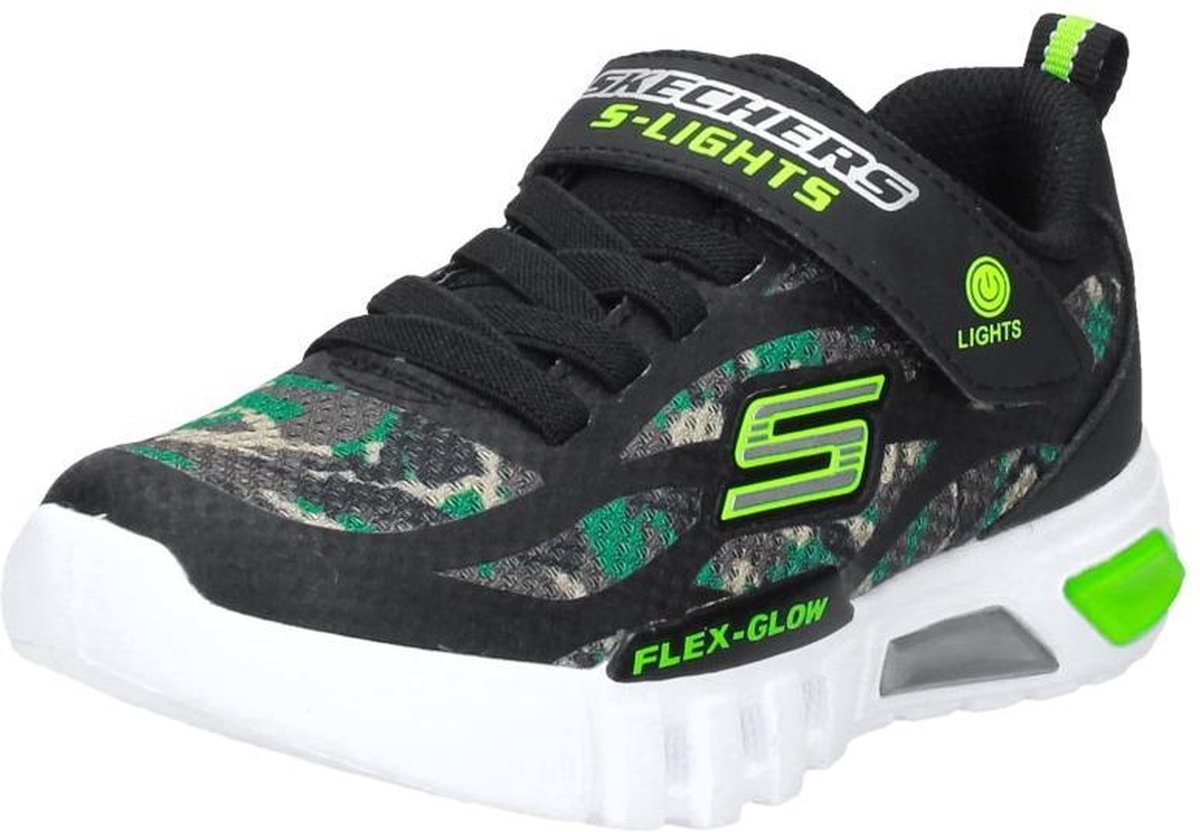 Skechers Flex Glow Rondler Jongens Sneakers - Groen/Multi/Zwart - Maat 32 |  bol.com