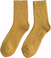 Dames Sokken Warm - 1 paar - Geel - Maat 36-41 - Casual - Comfortabel & Duurzaam - Winter