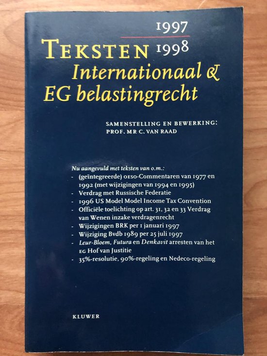 Teksten internationaal & EG belastingrecht - cover
