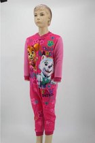 Paw Patrol Nickelodeon Onesie - Pyjama - Pink roze. Maat 98/104 cm - 3/4 jaar