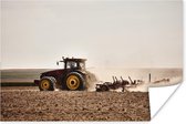 Poster Tractor - Rood - Grond - 120x80 cm