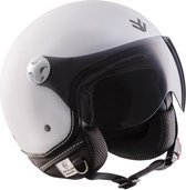 ARMOR AV-85 Mat Wit, vintage jethelm, scooterhelm, motorhelm, M, hoofdomtrek 57-58cm