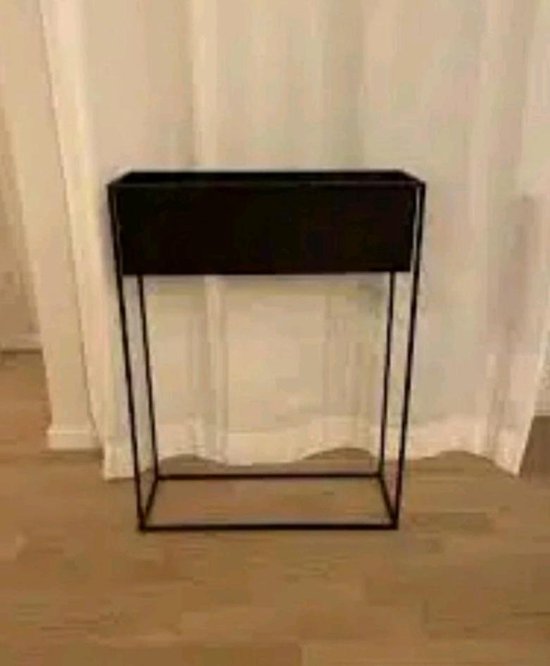 Bijzettafel met lade - industriële stijl - nachtkast- zwart-40 x 30 x 50 cm - Metal side table