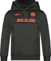 Malelions Junior Sport Warming Up Hoodie - Black/Red - 16 | 176