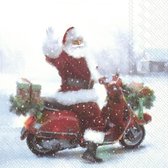 IHR - Santas scooter - Papieren lunch servetten