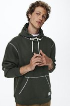 Only & Sons Trui Onsfletcher Life  Stitch Hoodie 22020122 Peat Mannen Maat - XS