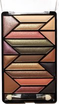 Lovely Pop Cosmetics - Oogschaduw Palette Horizon Diamond Dust - 19 stijlvolle, matte en shimmer tinten bruin, zwart, roze en groen - 1 doos met applicator - Nummer 54612